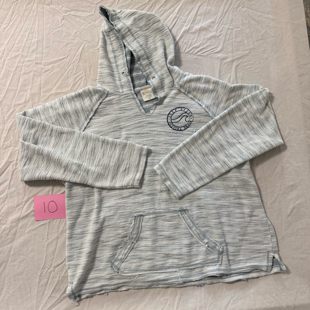 Gray Hooded Sweatshirt with Logo